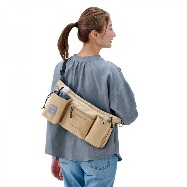 ＯＳＡＭＰＯ　はっ水ポリボディバッグ ベージュ