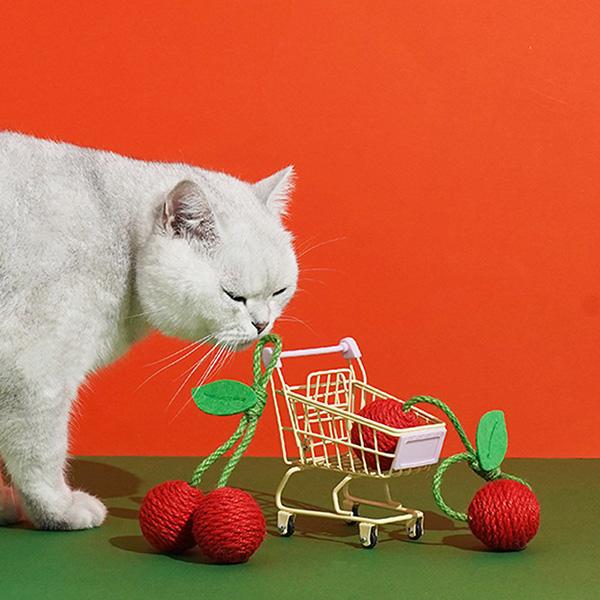 キャットザイザルボールトイ フルーツ チェリー