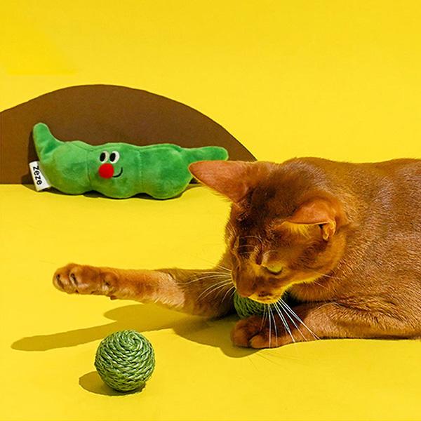 キャットザイザルボールトイ グリーンピース 
