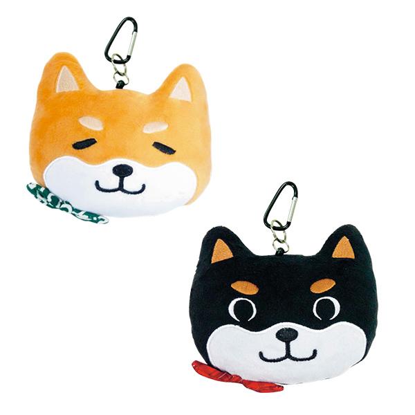 ぬいぐるみリールパスケース 上・茶しば／下・黒しば