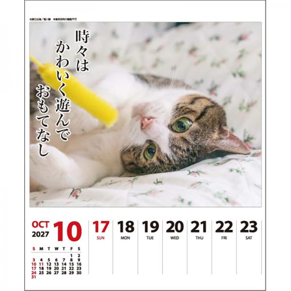 猫川柳カレンダー２０２７ 週めくり／中面