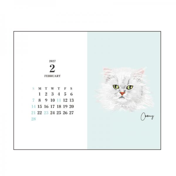 ＣＡＴ卓上カレンダー２０２７　Ｃｏｏｎｙ 中面