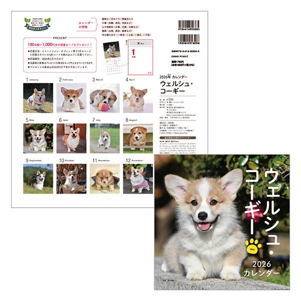 ＤＯＧカレンダー２０２６ コーギー