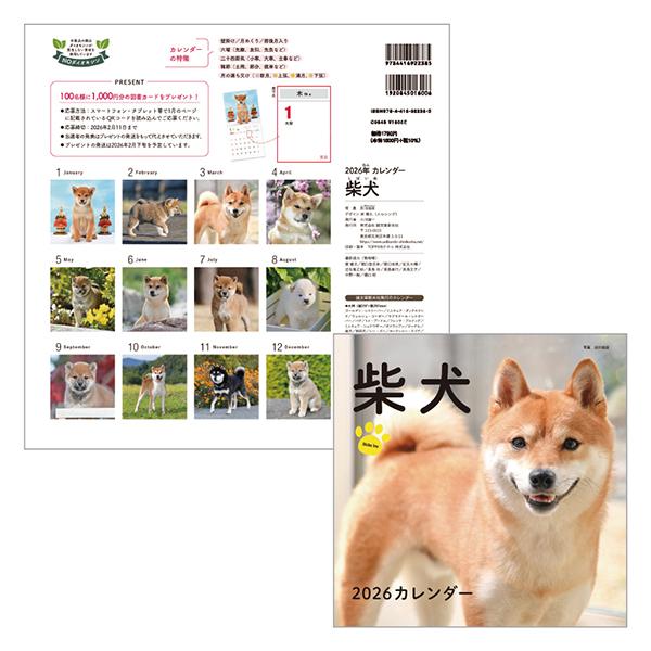 ＤＯＧカレンダー２０２６ 柴犬