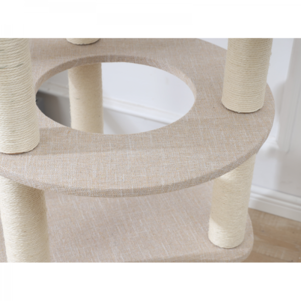 ラウンド型キャットタワー（高さ170cm　据え置き型　多頭飼い　大型猫） 