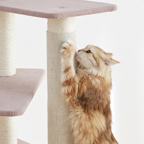 くるっと巻くだけ爪とぎカバー　キャットタワー用 約34×48・アイボリー