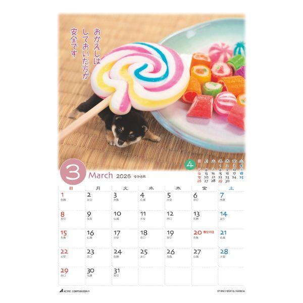 ぷちしば卓上カレンダー２０２６　月めくり 