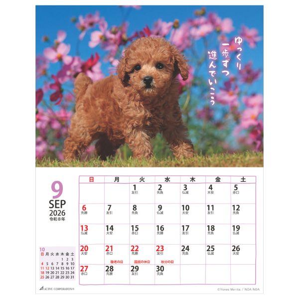 ＤＯＧマンスリー２０２６　壁掛けカレンダー 