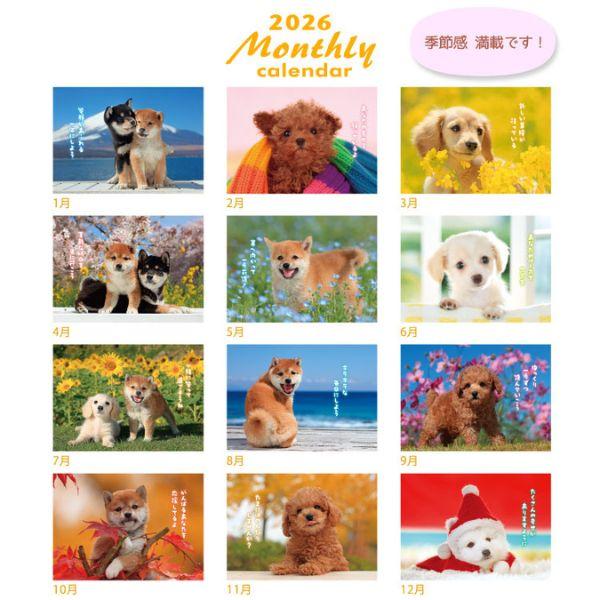 ＤＯＧマンスリー２０２６　壁掛けカレンダー 