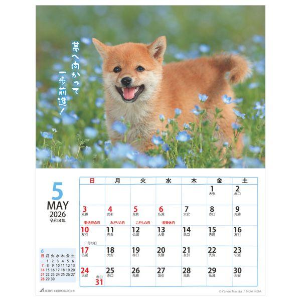 ＤＯＧマンスリー２０２６　壁掛けカレンダー 