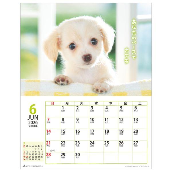 ＤＯＧマンスリー２０２６　壁掛けカレンダー 