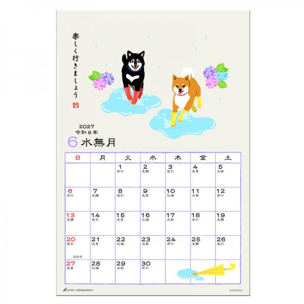 柴田さんカレンダー２０２７　壁掛け 中面･6月