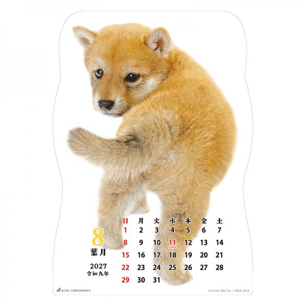 柴犬です２０２７　壁掛け 中面･8月