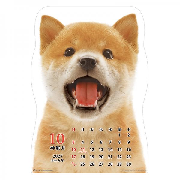 柴犬です２０２７　壁掛け 中面･10月