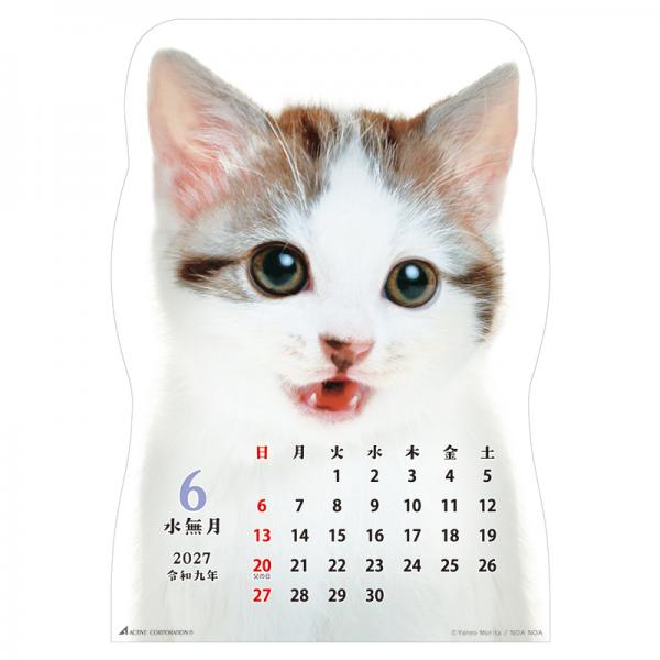 猫です２０２７　壁掛け 中面･6月