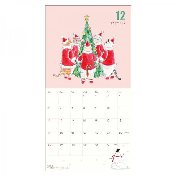 ＴＯＣＯＲＯＣＯＭＵＧＩカレンダー２０２７　壁掛け 中面・12月