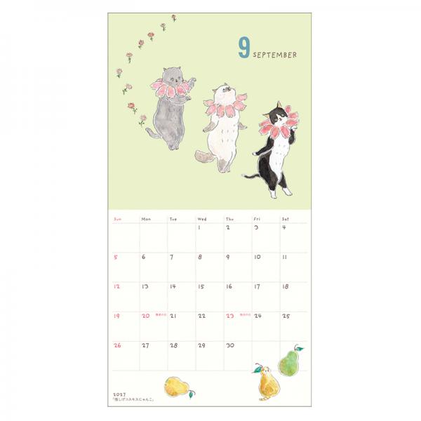 ＴＯＣＯＲＯＣＯＭＵＧＩカレンダー２０２７　壁掛け 中面・9月