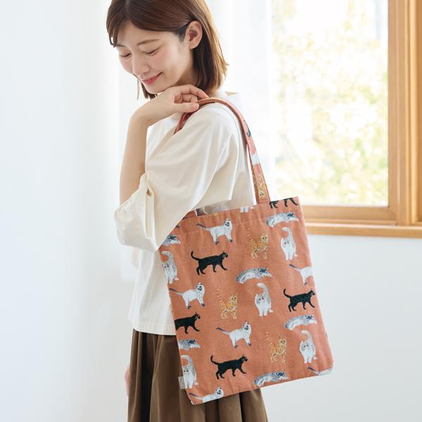 メニーキャット マチなしトートバッグ 