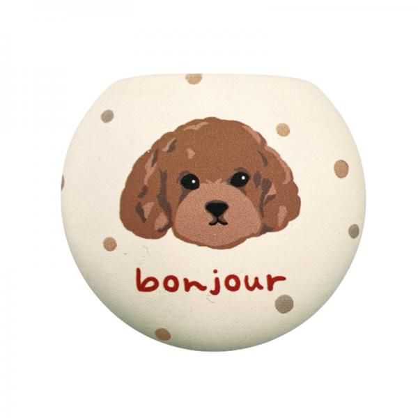 ウワウワドッグ マルシェ合皮 アクセサリーケース／プードルドット