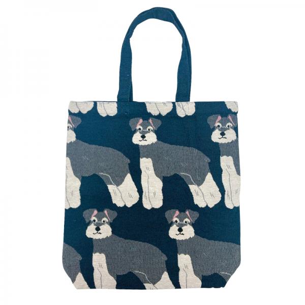 ウワウワドッグ　ジャガード　ミニシュナ トートバッグ
