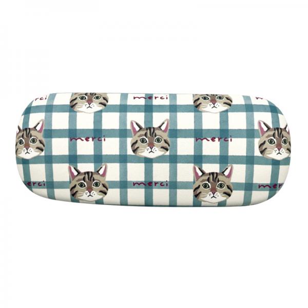 ミャウ マルシェ合皮 メガネケース・ブルー