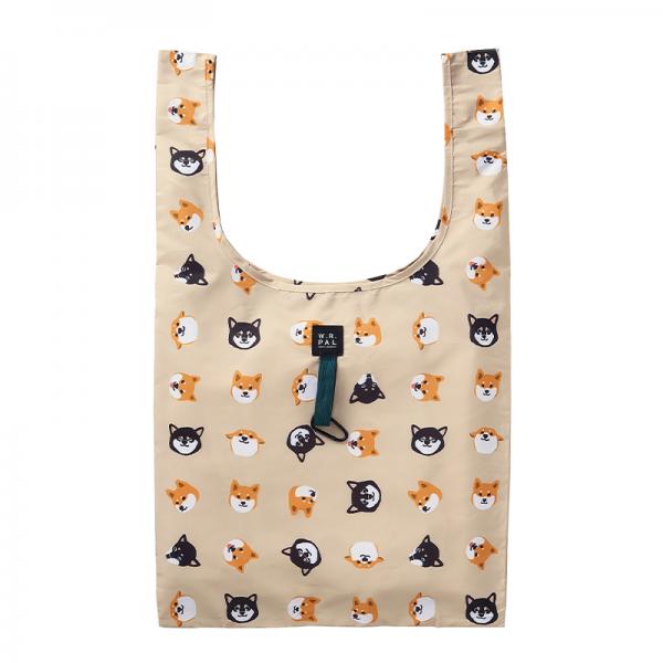 ＰＡＬエコバッグ　犬 しばともフェイス ベージュ