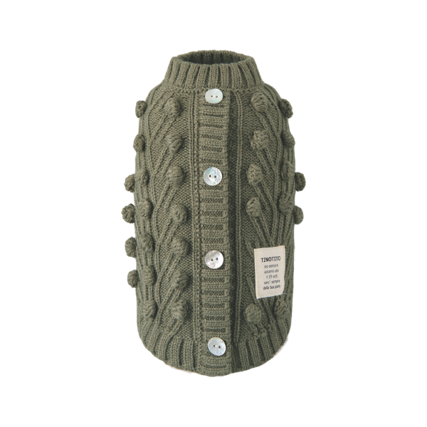 TINOTITO（ティノティート）　ポコポコナチュラルニット カーキ