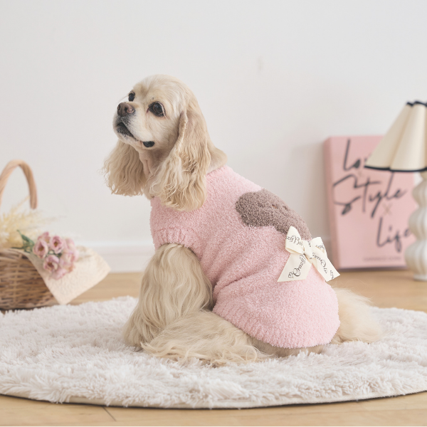 CRAZYBOO（クレイジーブー）くまさんマシュマロニット ピンク （バスト50のサイズを着用/モデルサイズ：バスト50cm）