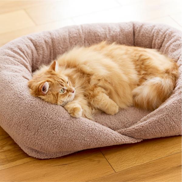 ふんわりスクエアベッド S・グレージュ・モデル体重5.8kg
