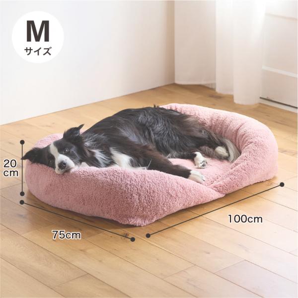 ふんわりスクエアベッド M・ローズピンク