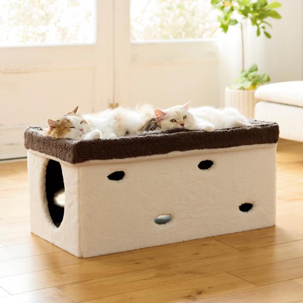 ２階建ハンモックベッド M・アイボリー モデル体重：(左)5kg、(右)4.1kg