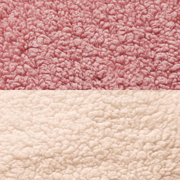 ふんわりカドルベッド ローズピンク×アイボリー