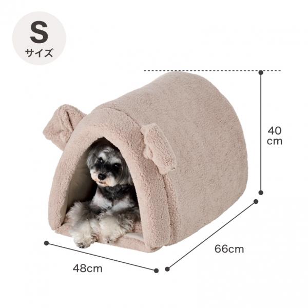 ふんわりアニマルベッド S・グレージュ モデル体重：6.1kg