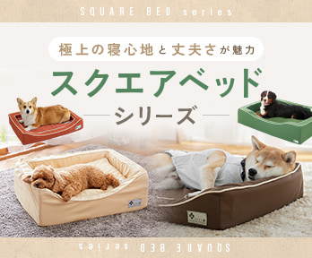 子犬からシニアまで長く使えるスクエアベッド - ペット用品の通販