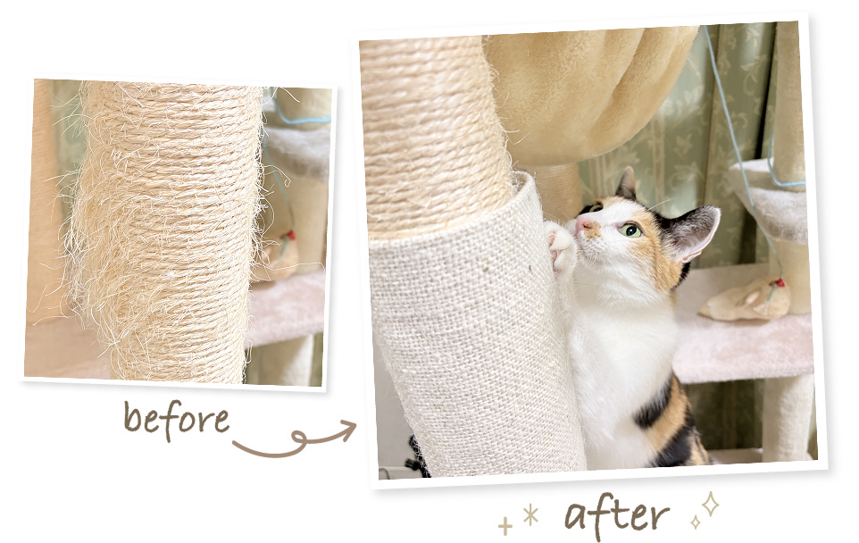 くるっと巻くだけ爪とぎカバー キャットタワー用｜ ペット用品の通販