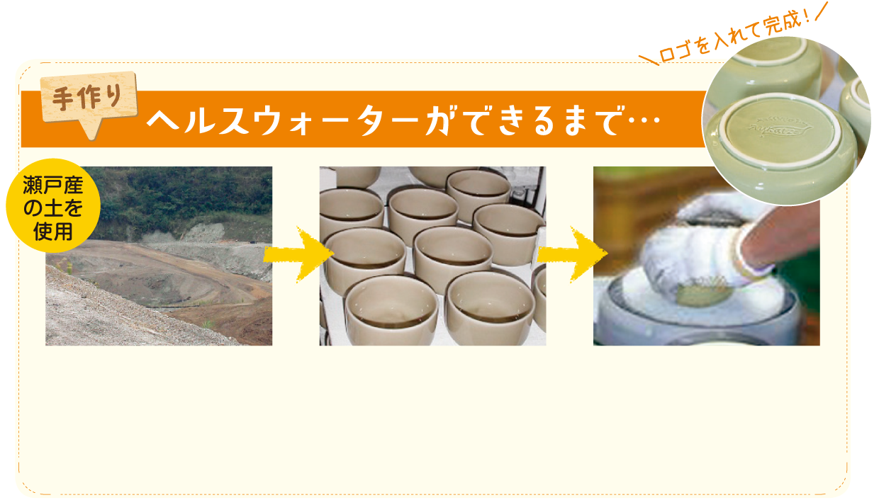 陶磁器の代名詞である「瀬戸」の良質な粘土を使用