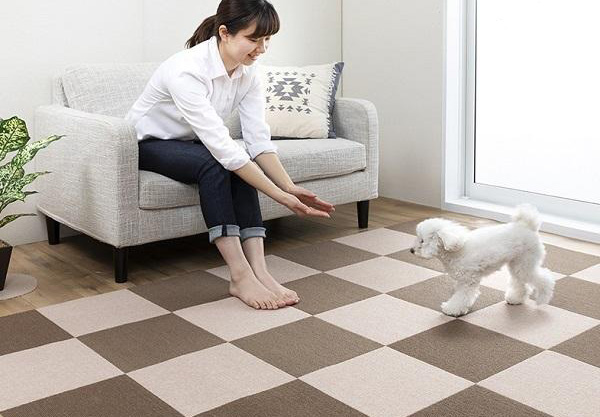 【半額】 ピタッと吸着プレミアムタイルマット｜ 犬用マット(滑り止め ベッド・マット・カバー