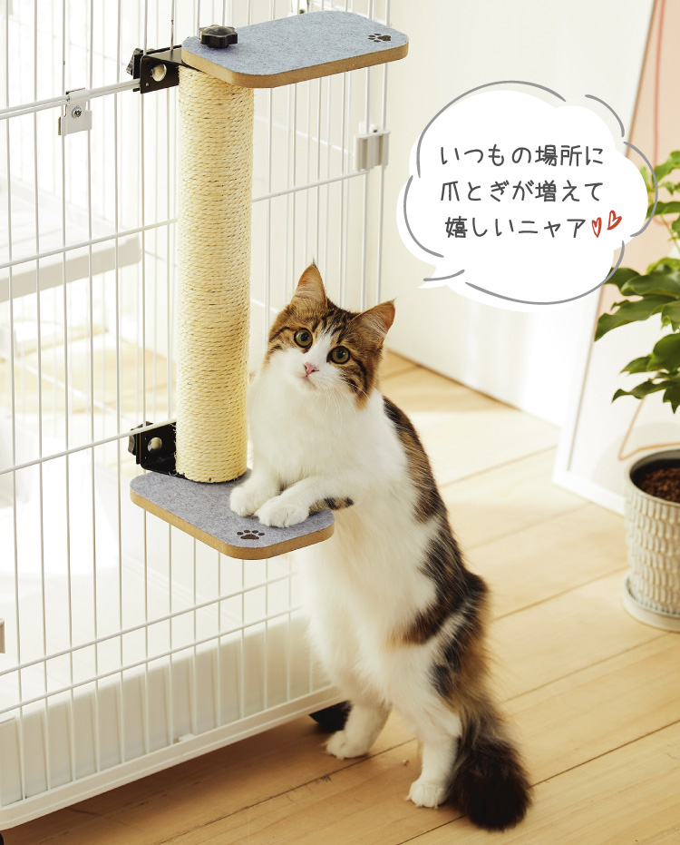 キャットわくわくポール 猫用 爪とぎ ワイヤー製ケージ サークル専用 猫用ケージ ペット用品の通販サイト ペピイ Peppy