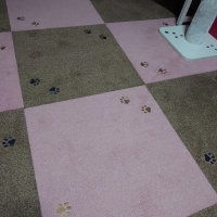 ラグタスタイルラグ　てくてく肉球