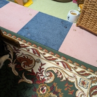 ラグタスタイルラグ　てくてく肉球